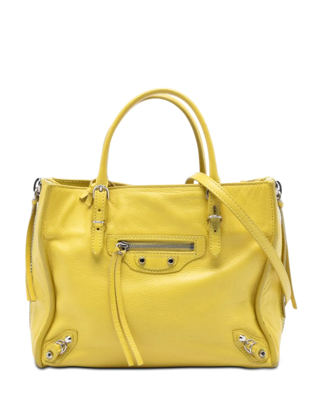 Balenciaga Pre-Owned 2015 Mini Leather Papier A4 Zip Around satchel - Giallo