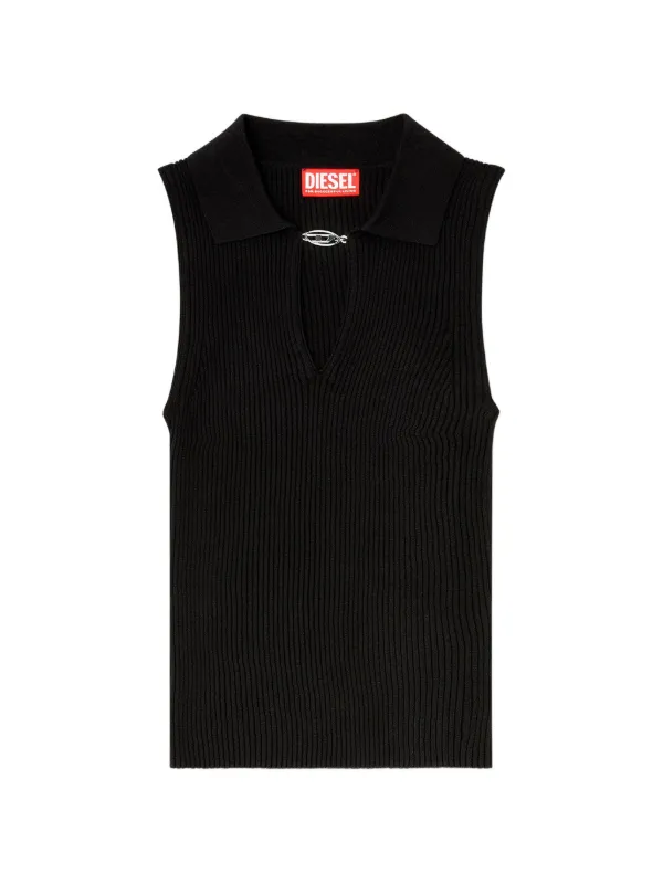 Diesel リブニット ノースリーブトップ | ブラック | FARFETCH JP