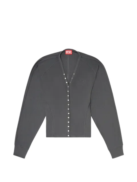 Diesel tencel-blend cardigan top with batwing-sleeves