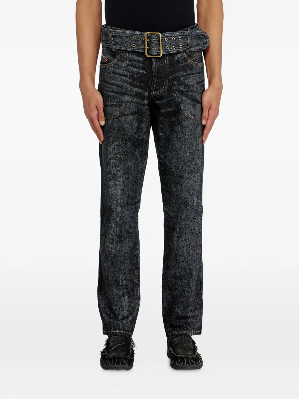 Diesel D-Villus skinny jeans met ceintuur Zwart