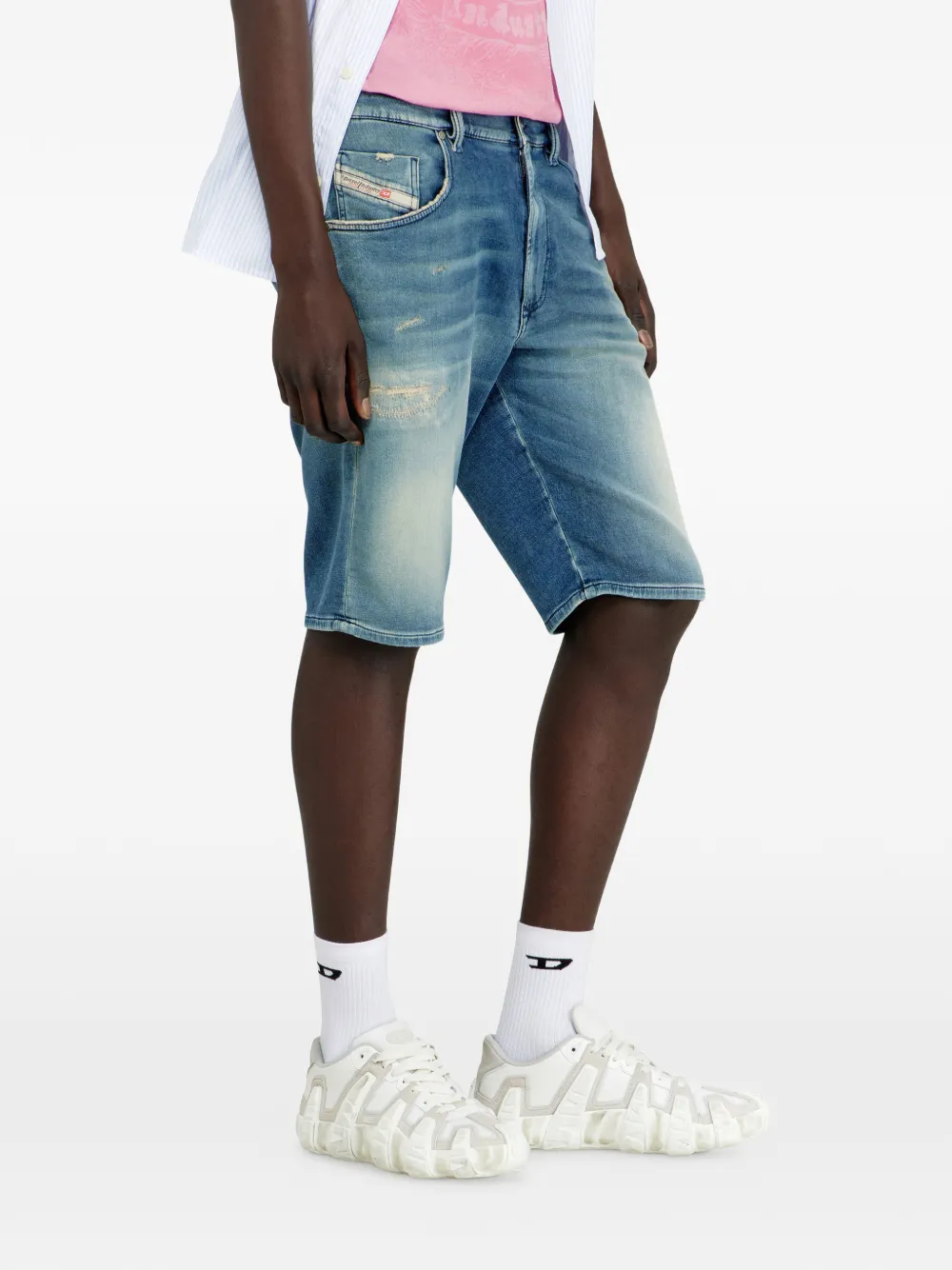 Diesel 2033 D-Krooley-short-bw joggingshorts Blauw