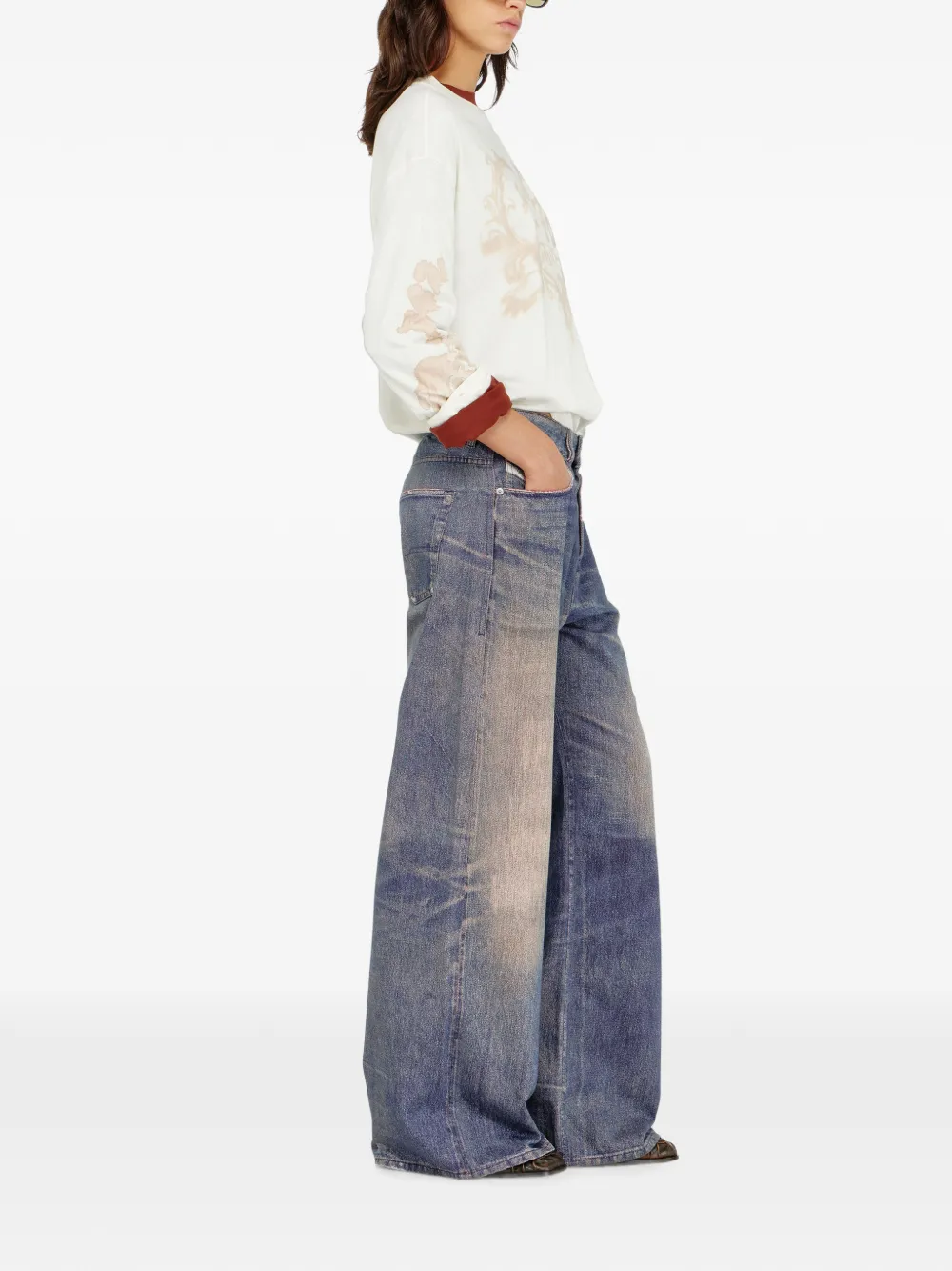 Diesel 1996 D-Sire ruimvallende jeans Blauw