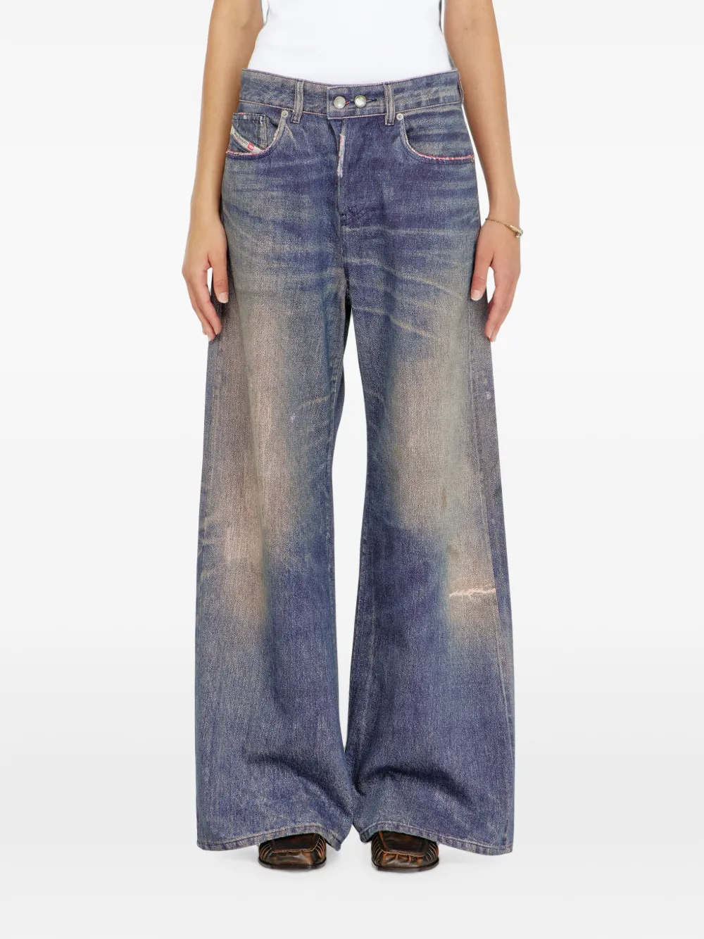 Diesel 1996 D-Sire ruimvallende jeans Blauw