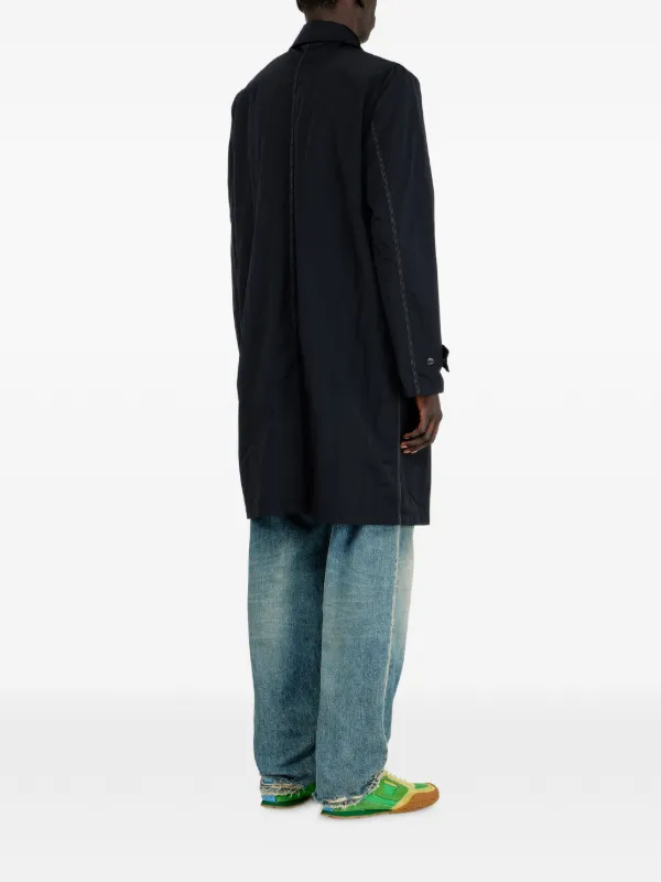 denim trench coat diesel black coat