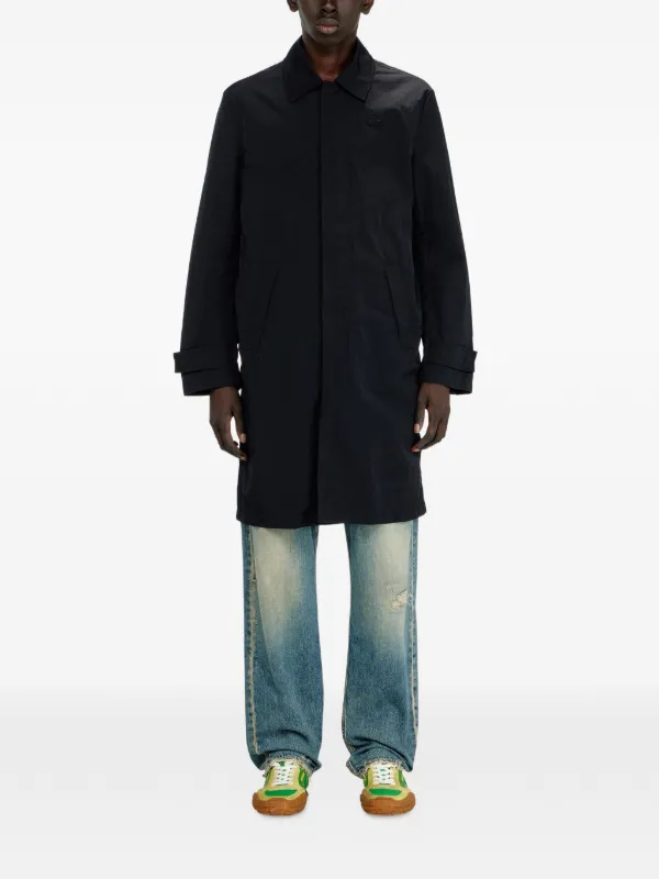 Diesel テクスチャード トレンチコート | ブラック | FARFETCH JP
