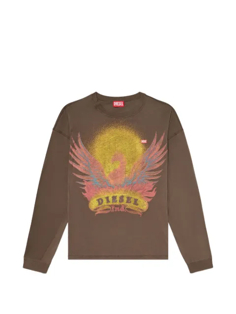 Diesel playera manga larga con gráfico de fénix