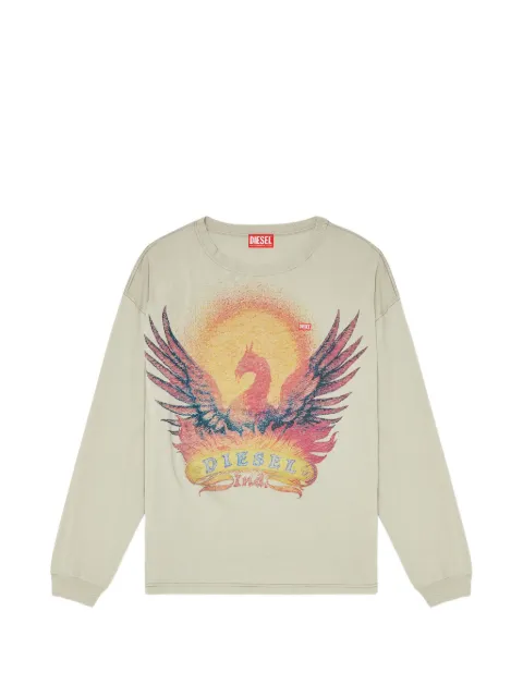 Diesel phoenix-print long-sleeve T-shirt