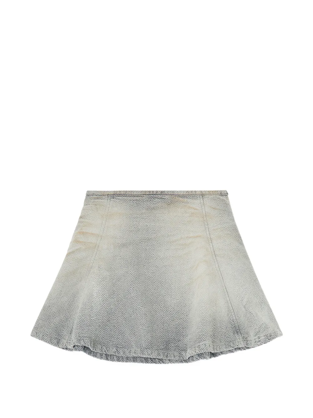 Diesel skirt in distressed herringbone denim - Grigio