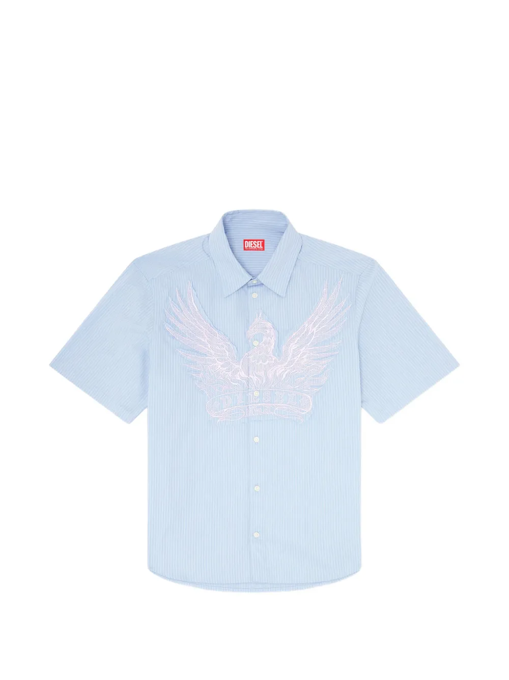Diesel striped short-sleeve shirt - Blu