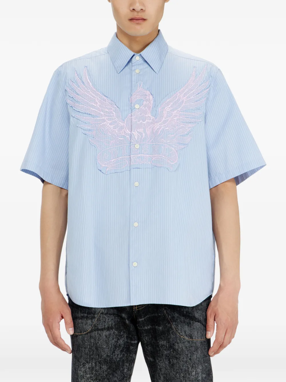  Diesel Camisa A Rayas - Azul 