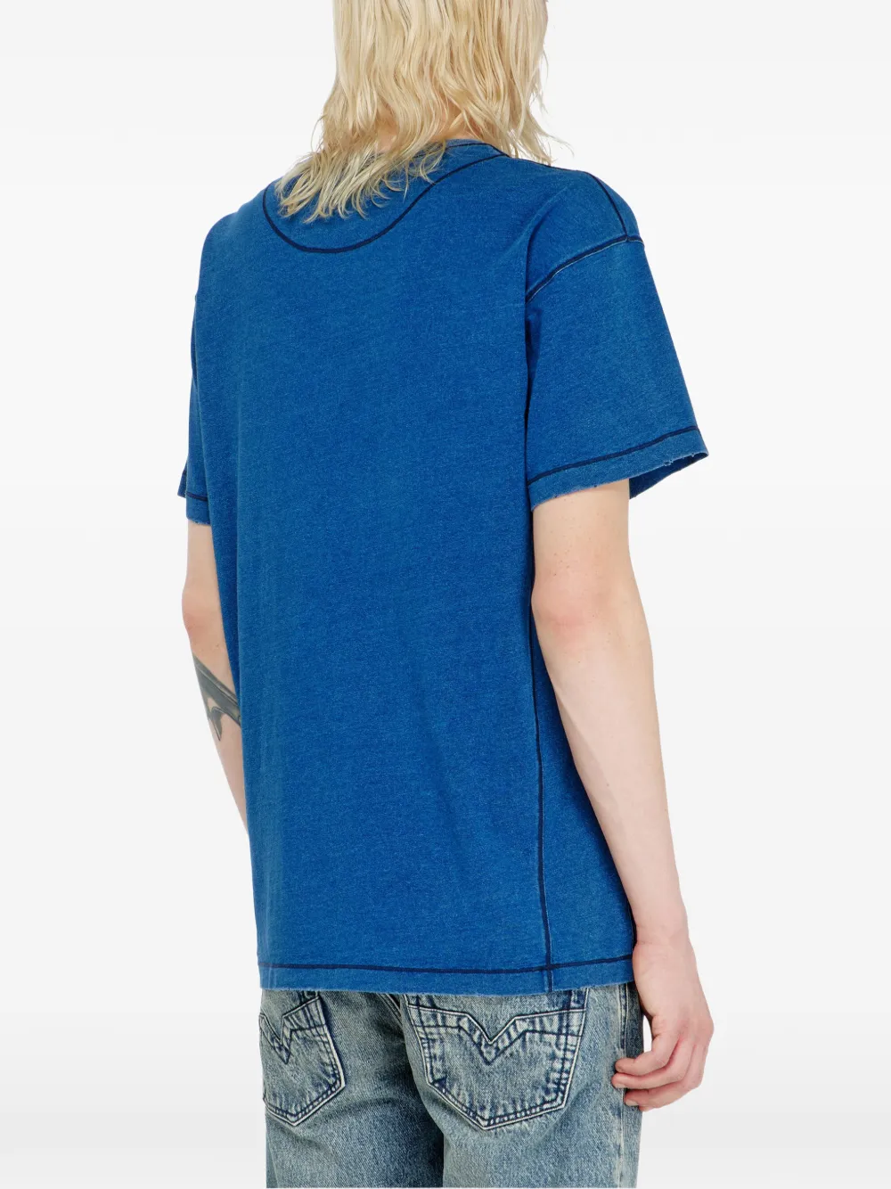 Diesel T-shirt met patches met schaduweffect Blauw