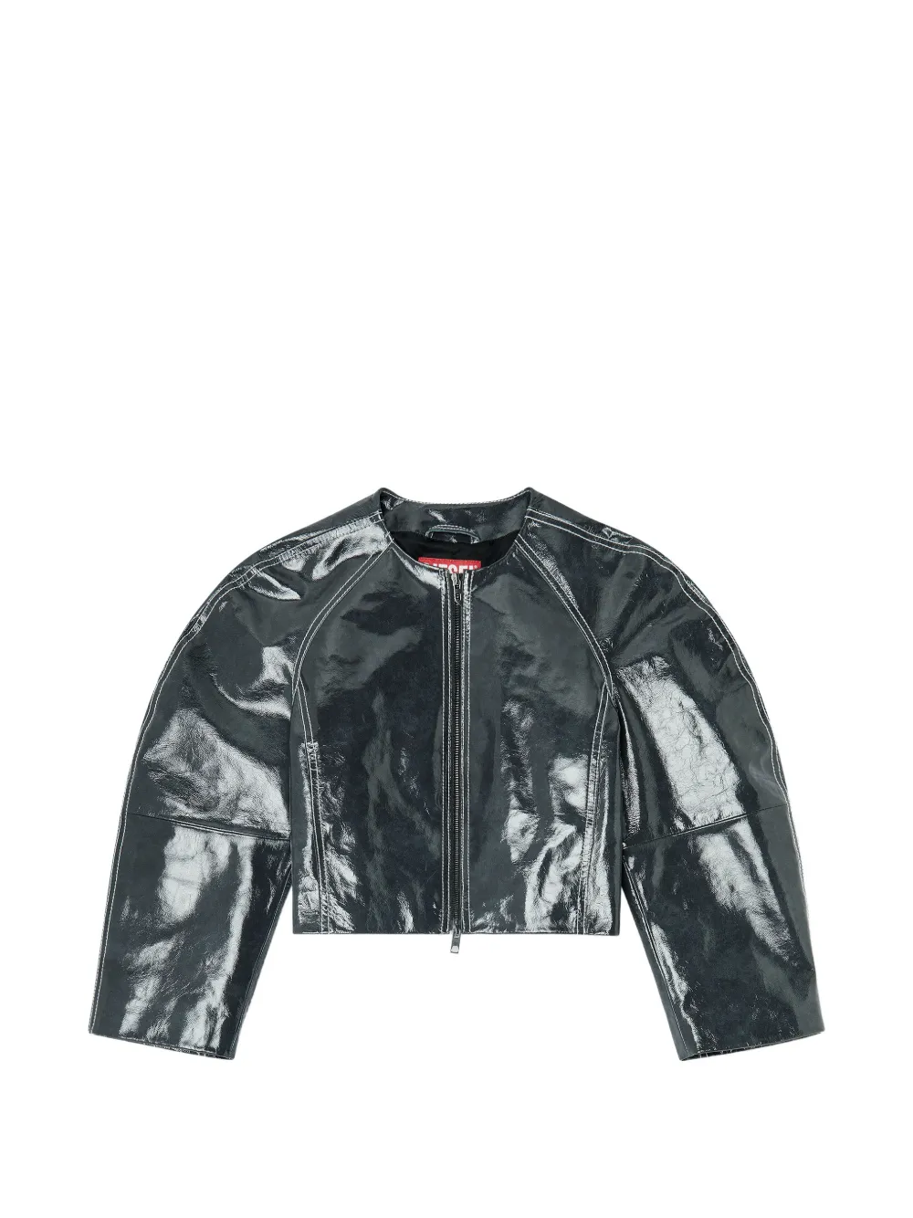 Diesel zip-up cropped jacket - Grigio