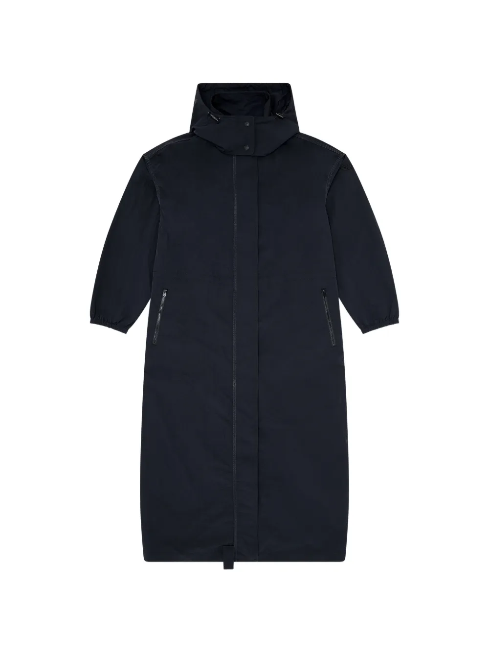 Diesel Trench in nylon con cappuccio rimovibile - Blu
