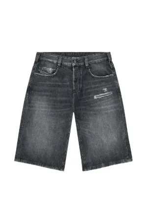 Birth Of  Child デニムショーツS グレー BIRTH OF ROYAL CHILD crystal-embellished washed-denim Shorts