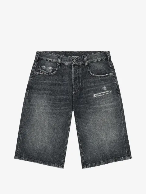 Diesel shorts de mezclilla holgados con abrasiones