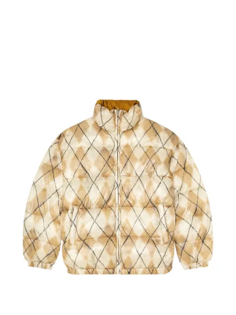 Diesel reversible puffer jacket with argyle print