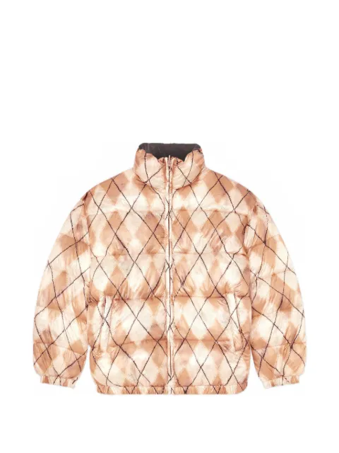 Diesel reversible puffer jacket with argyle print