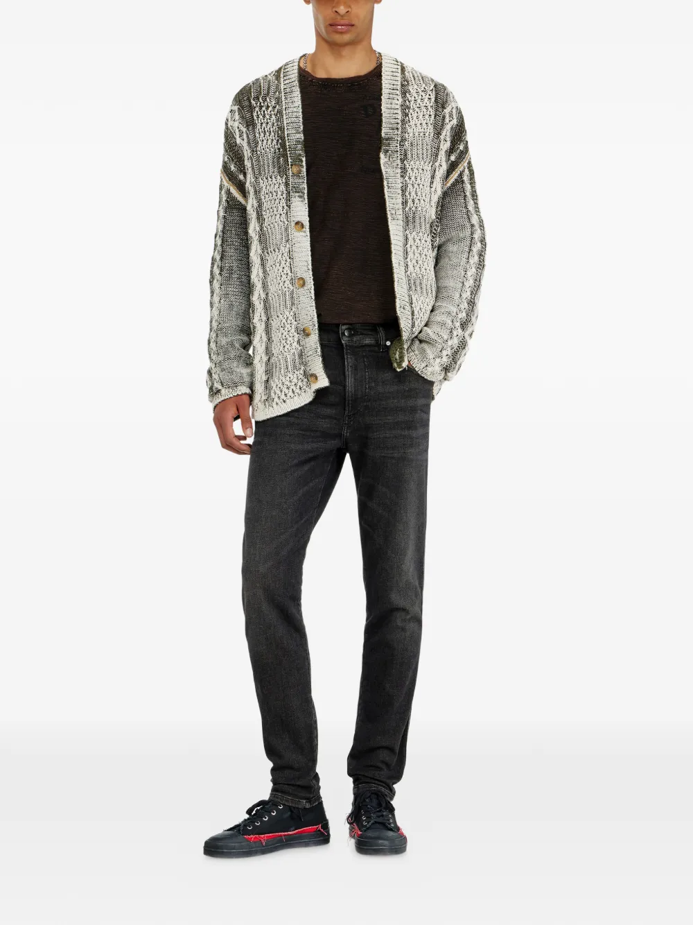 Diesel 2062 D-Strukt Joggjeans slim-fit jeans Zwart