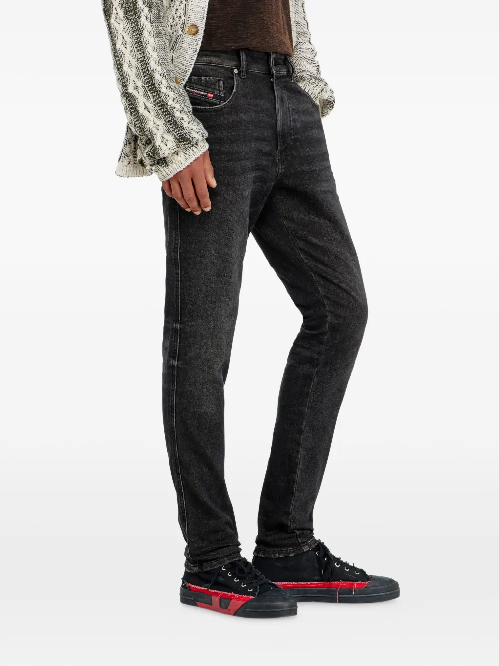 Diesel 2062 D-Strukt Joggjeans slim-fit jeans Zwart