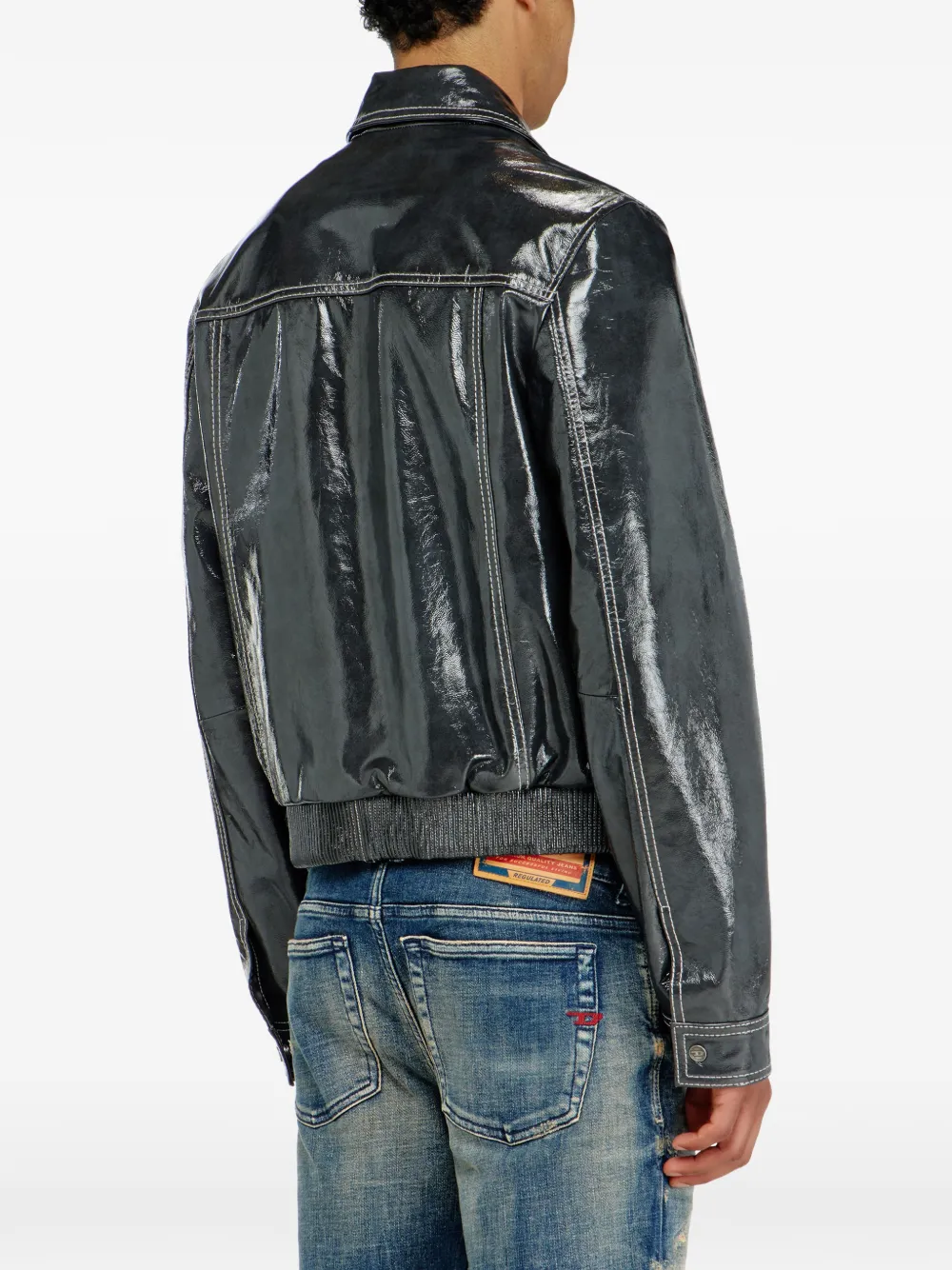 diesel ディーゼル　エナメルジャケット diesel ディーゼル エナメルジャケット Diesel エナメルレザー