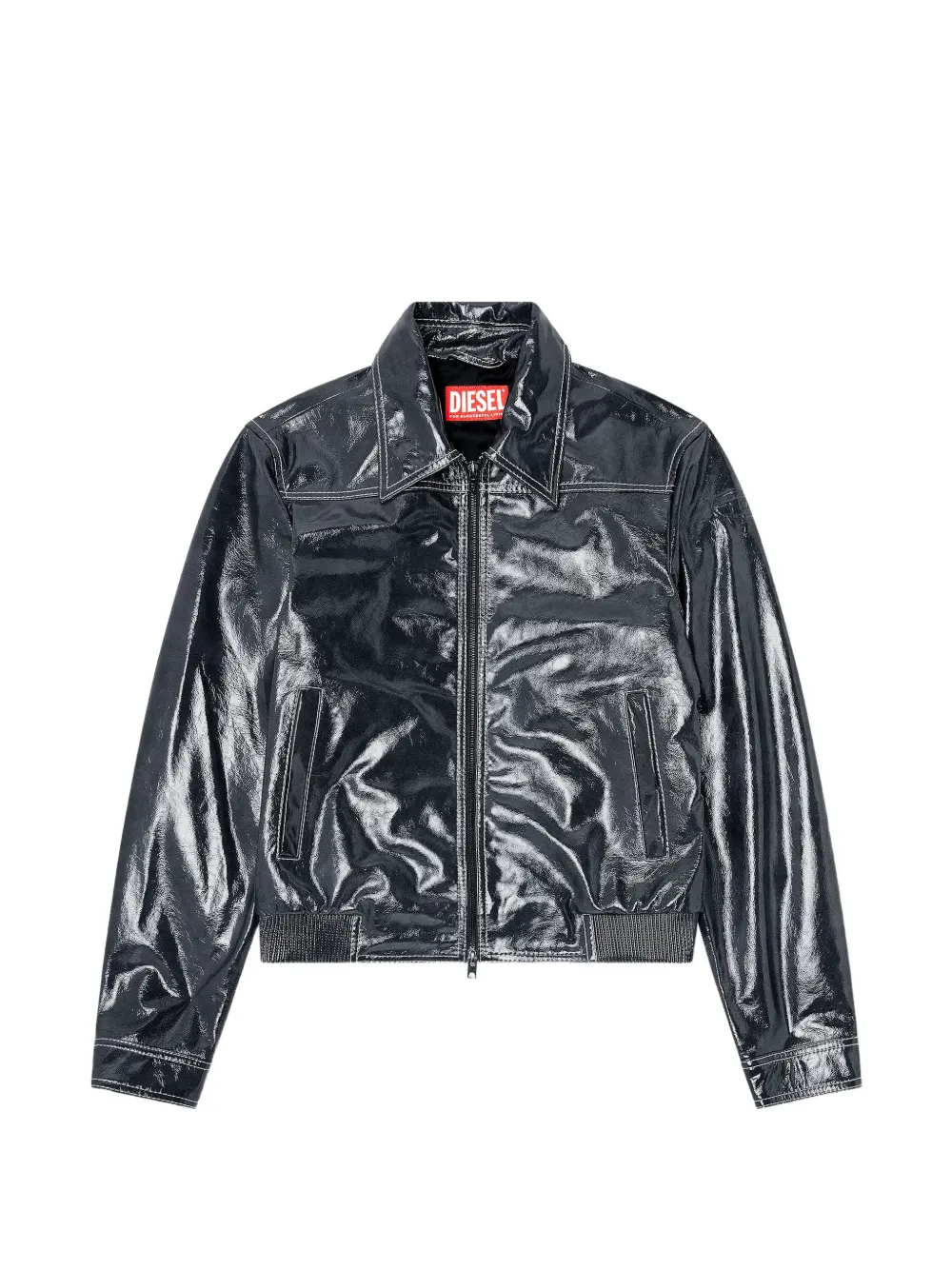 Diesel patent leather jacket - Grau