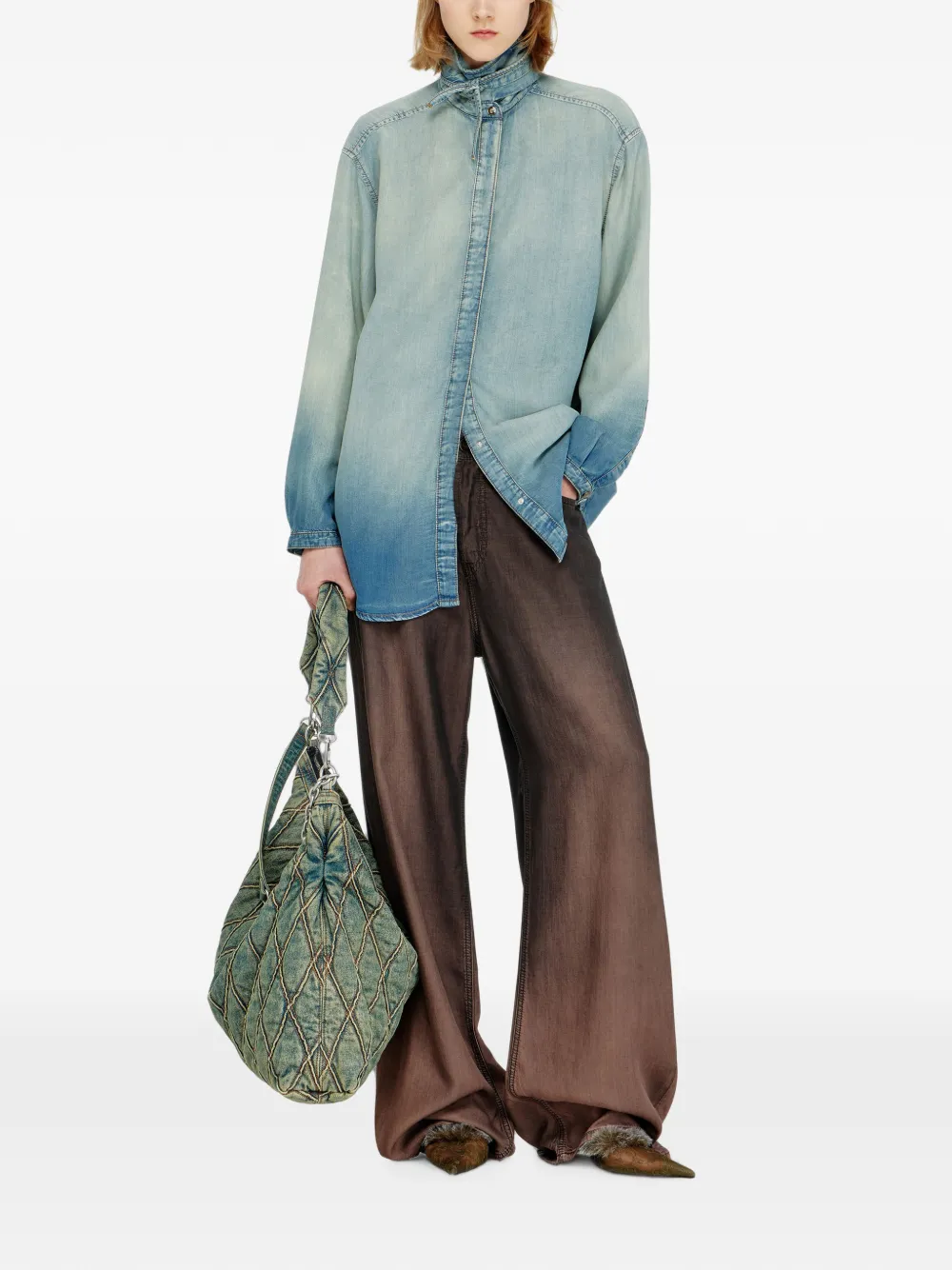 Diesel Denim blouse Blauw