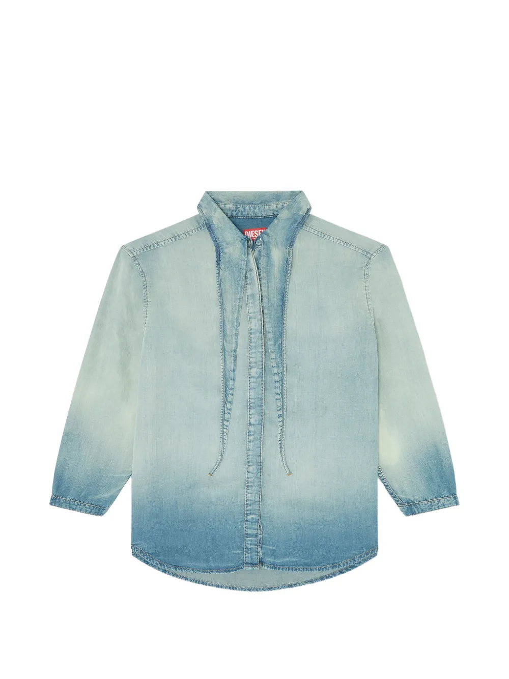 Diesel shirt in marbled fluid denim - Blau