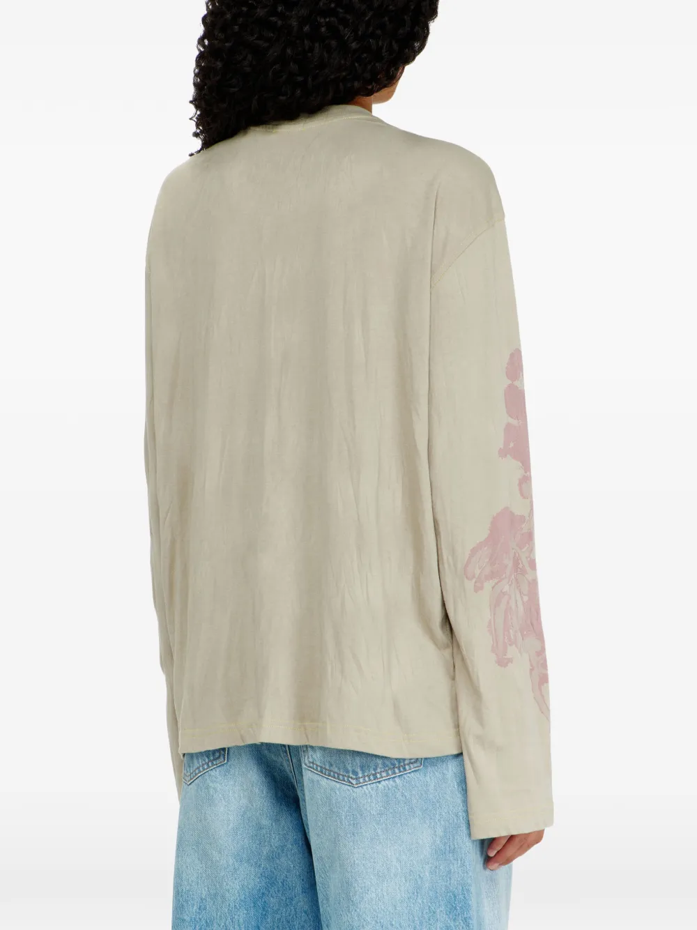 Diesel T-shirt met print Beige