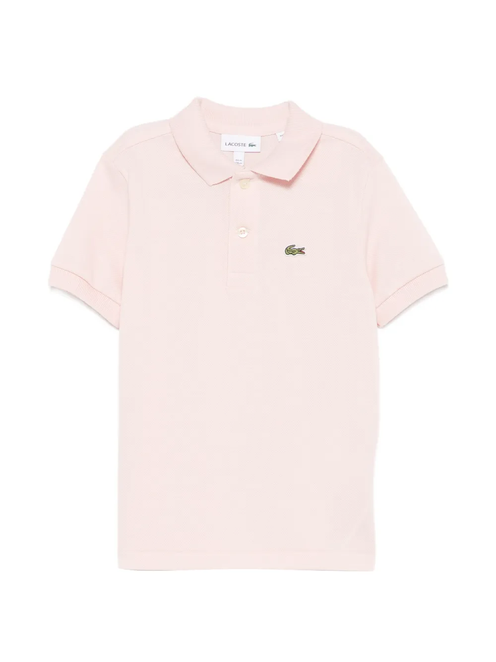 Lacoste Kids logo-patch polo shirt - Rosa