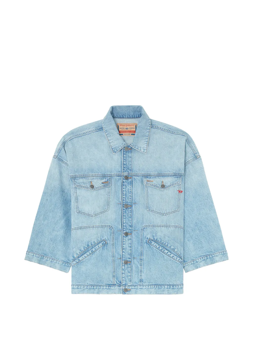 Diesel DE-LIN bartack-stitch denim jacket - Blau