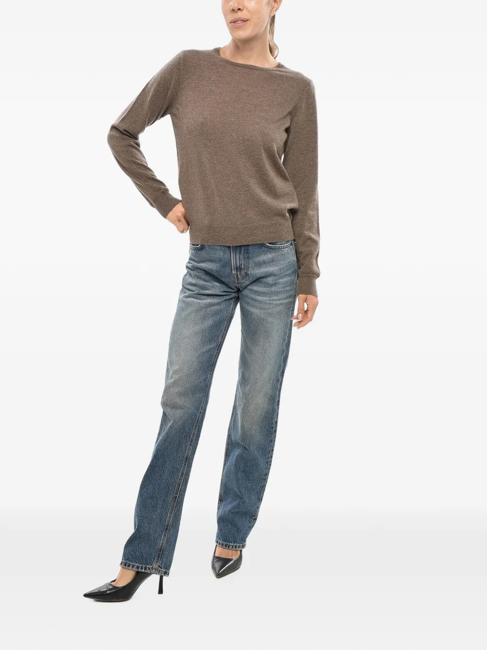 Malo crew-neck long-sleeve sweater Bruin