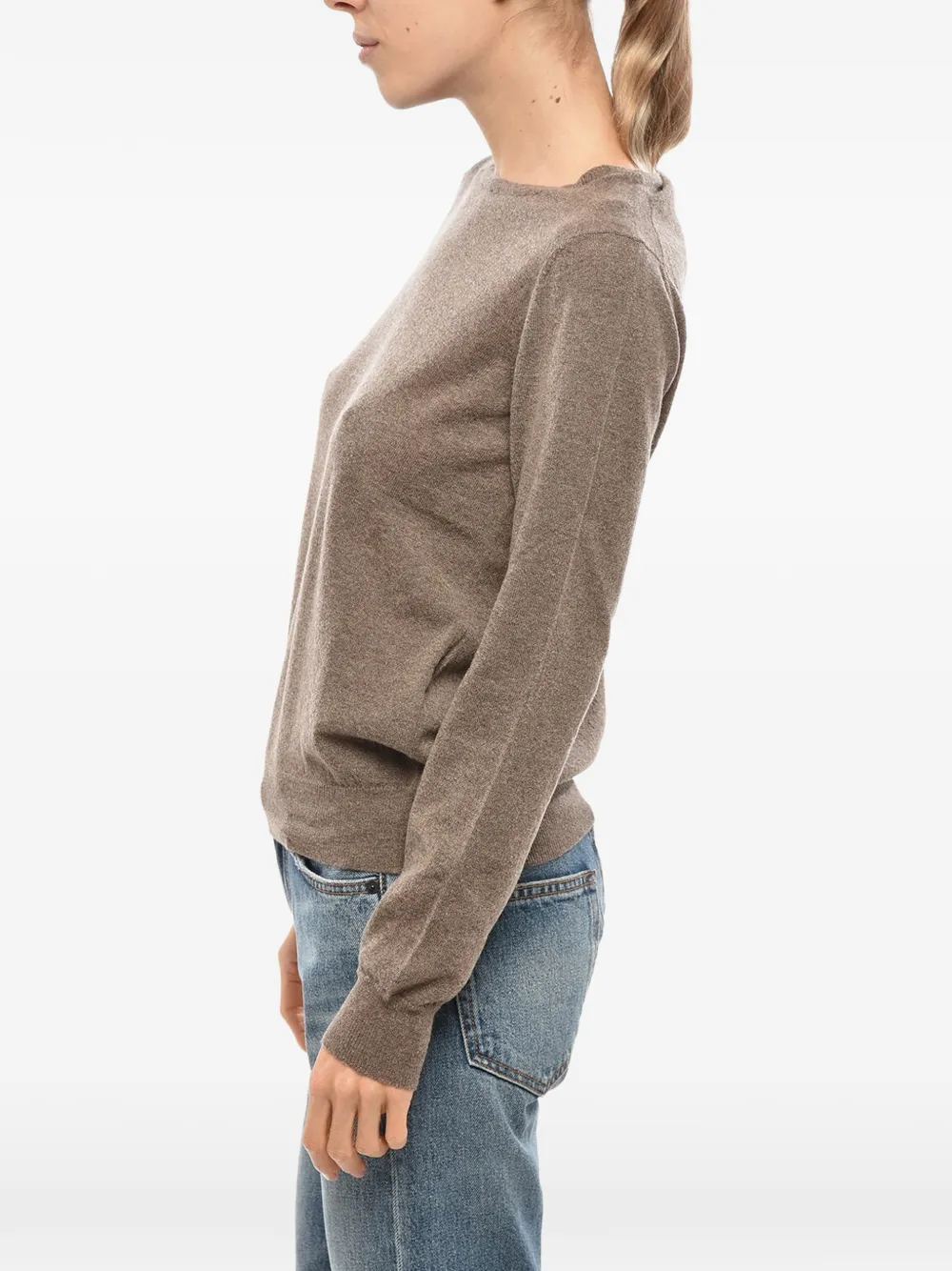 Malo crew-neck long-sleeve sweater Bruin