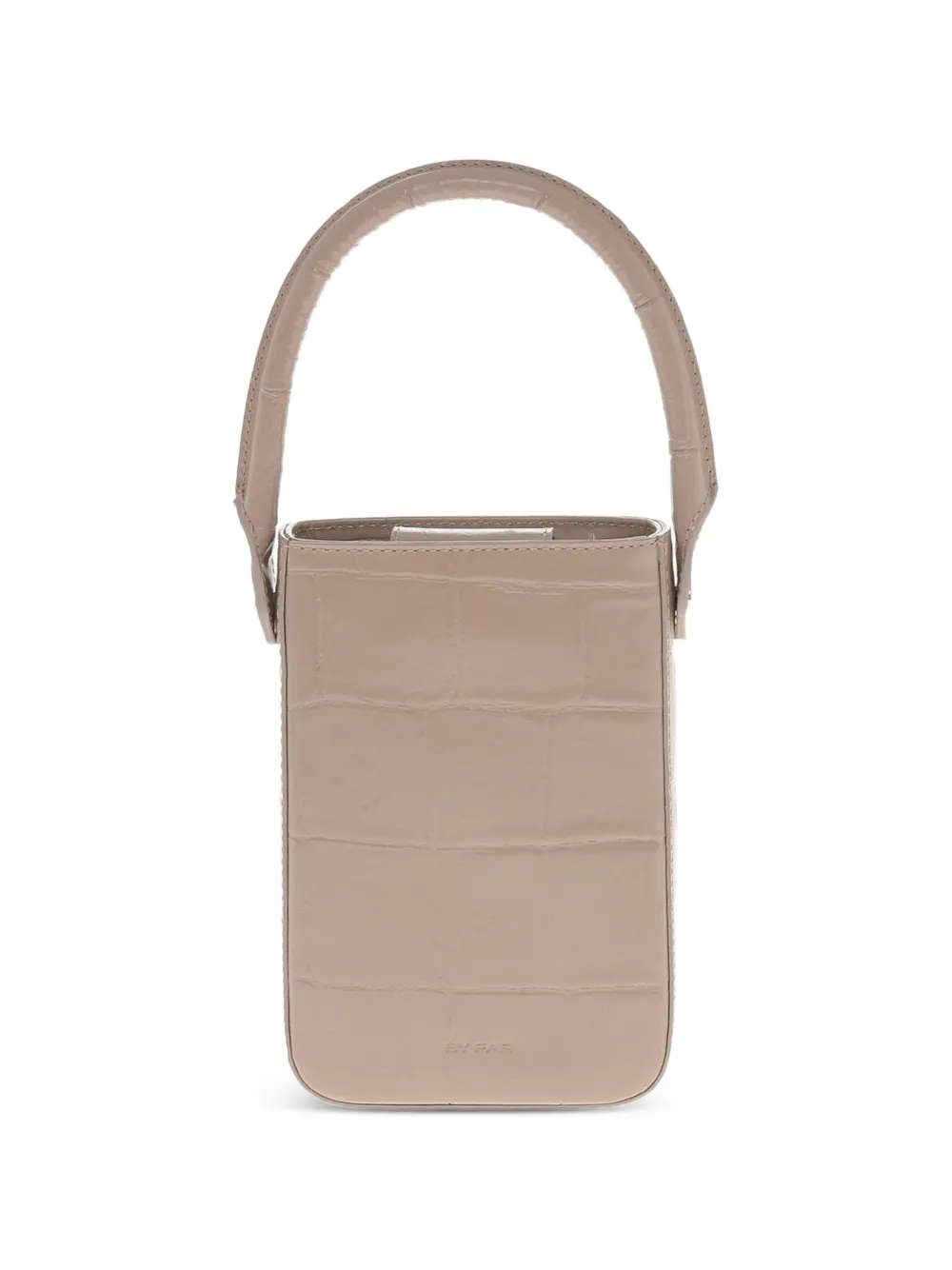 BY FAR mini crocodile-effect leather shoulder bag - Neutrals