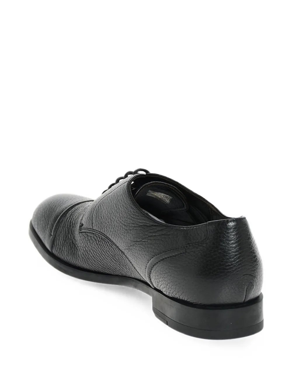 Zegna textured lace-up derby shoes Zwart