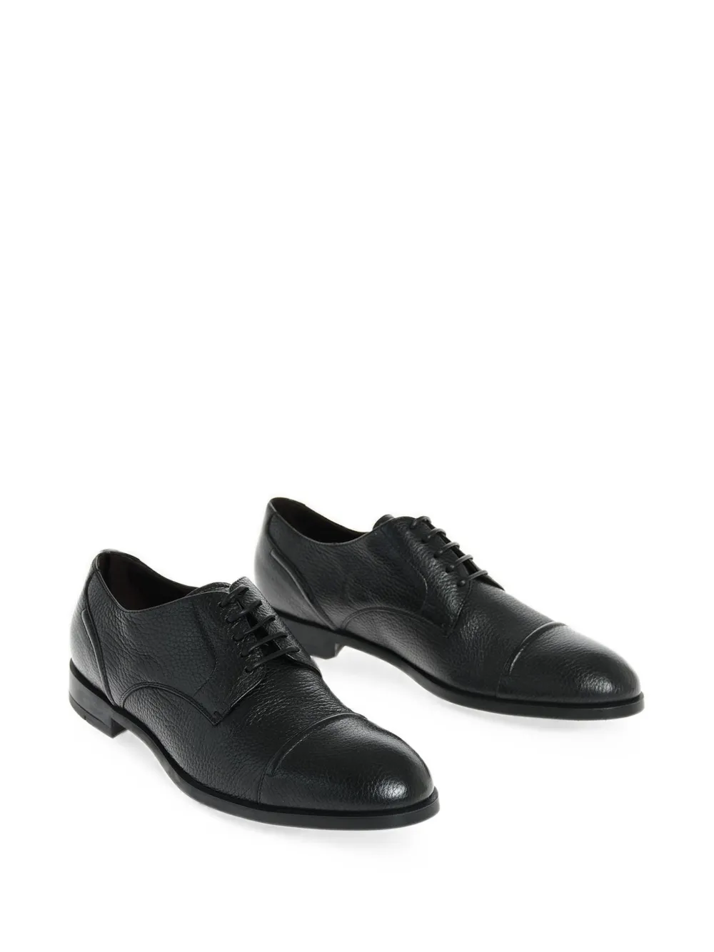 Zegna textured lace-up derby shoes Zwart