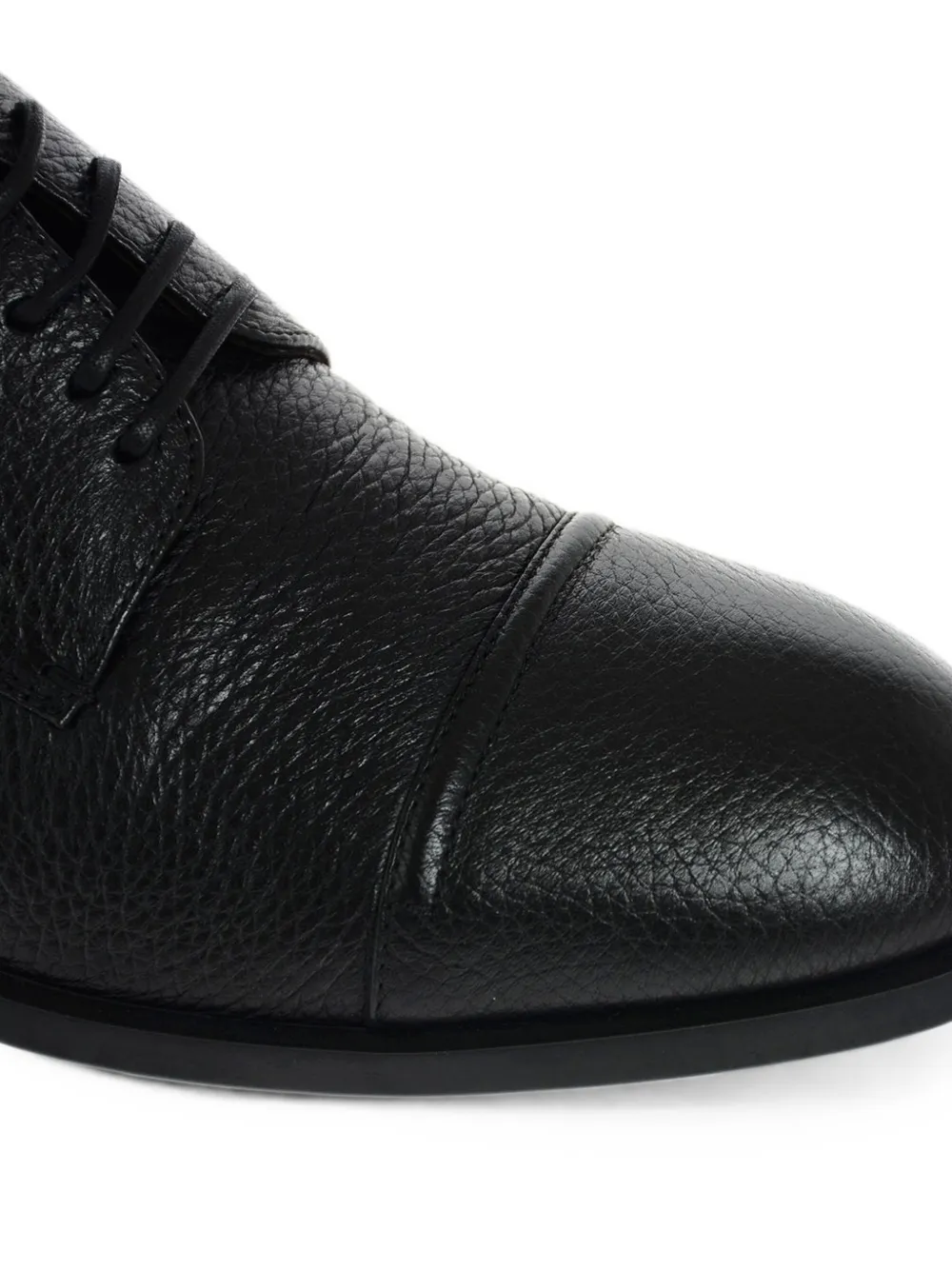 Zegna textured lace-up derby shoes Zwart