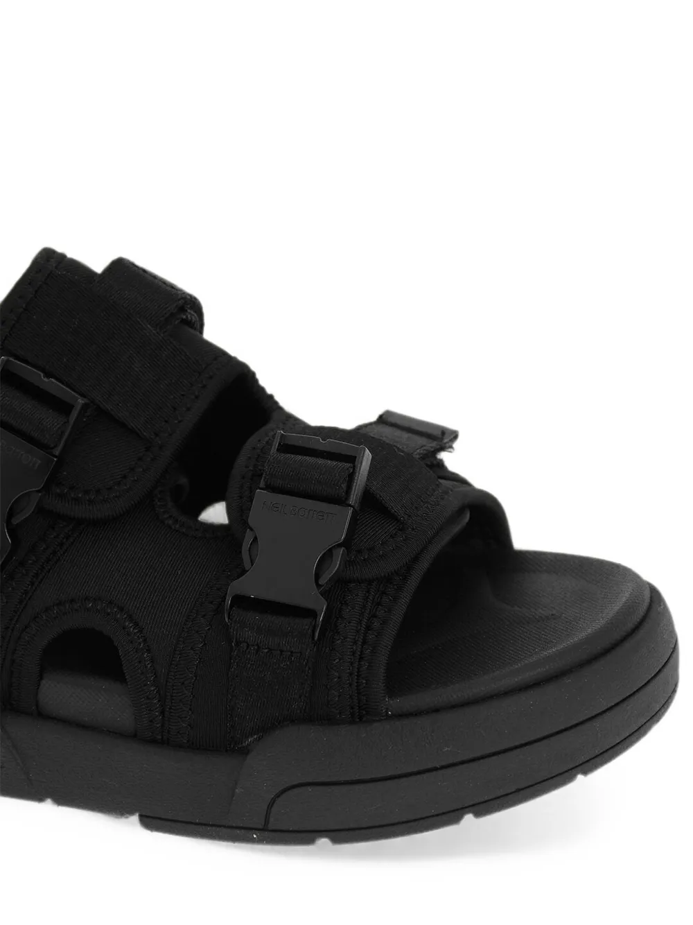 Neil Barrett x Li-Ning buckle sandals Zwart