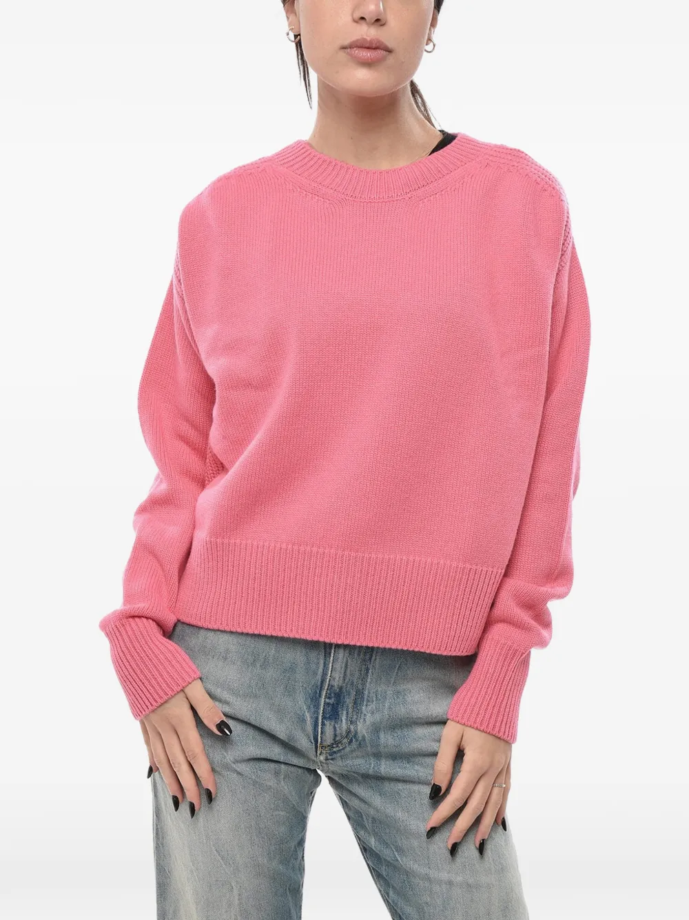 Sa Su Phi Cashmere Crew-neck Sweater In 핑크