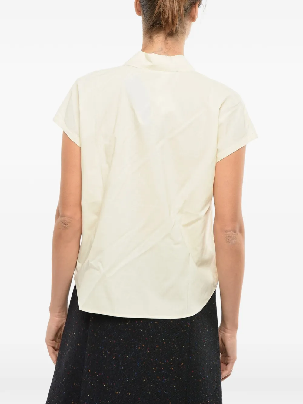 SAMSOE sleeveless Italian-collar shirt Beige