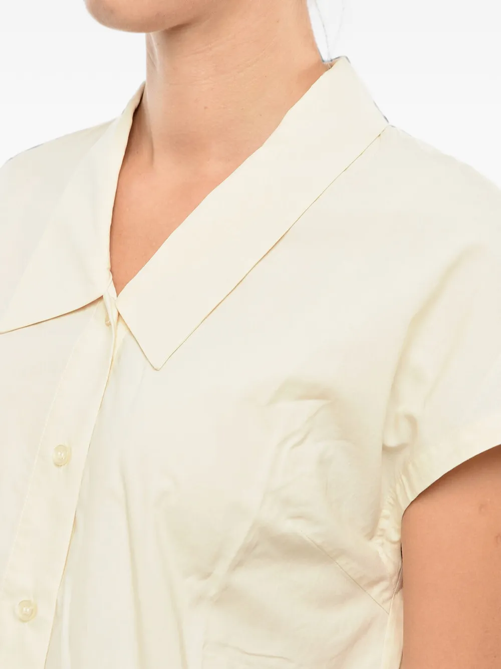 SAMSOE sleeveless Italian-collar shirt Beige