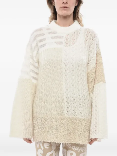 Holzweiler patchwork-effect relaxed-fit knit
