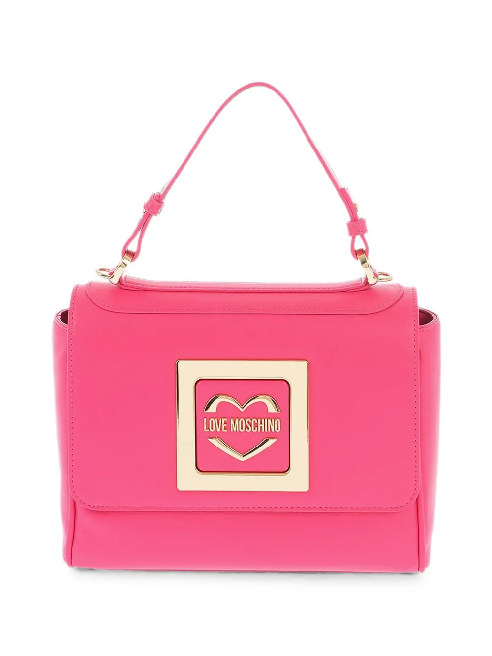 Love Moschino logo-plaque tote bag - Pink