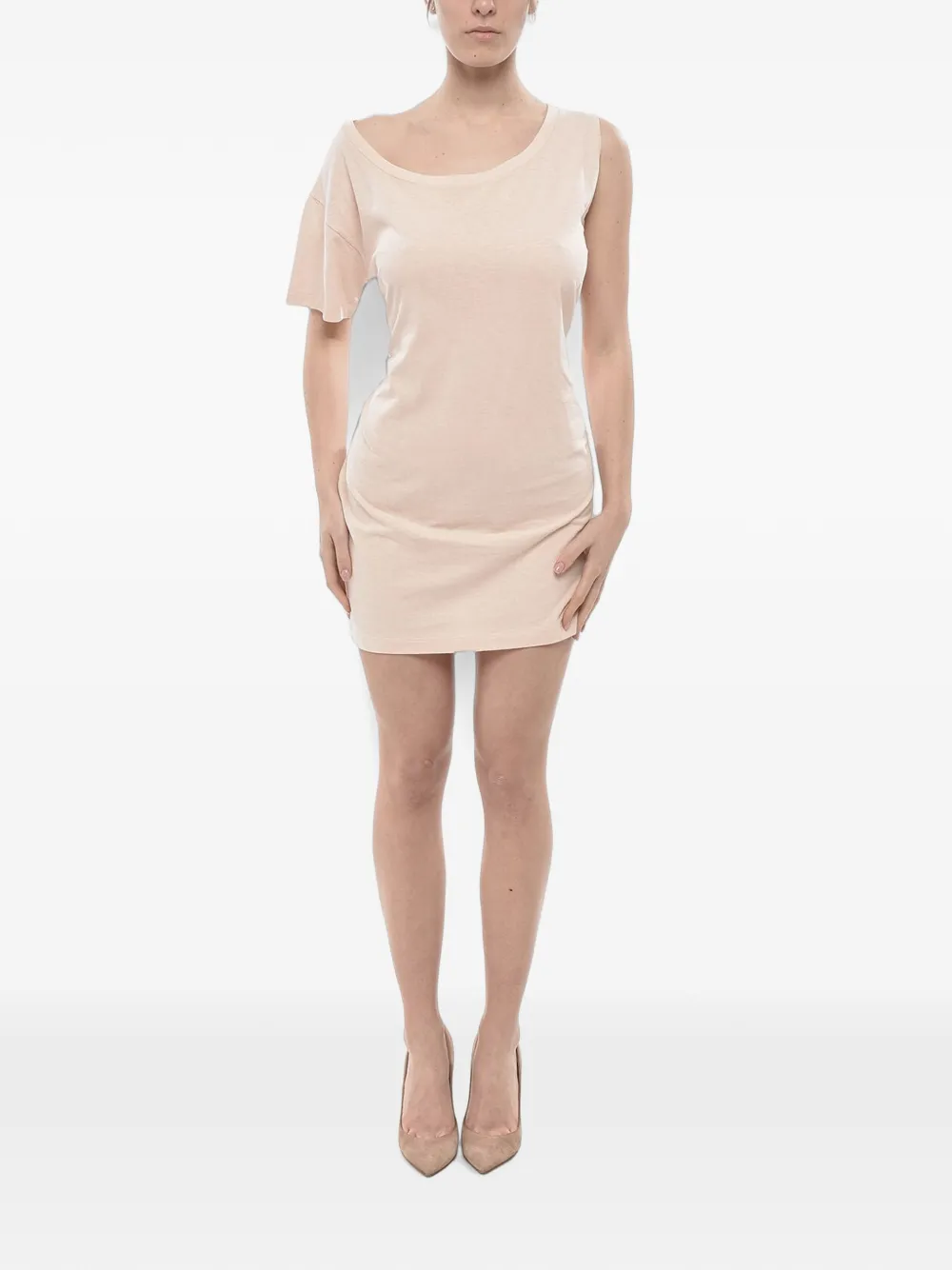 DSQUARED2 one-shoulder tie-belt mini dress - Rosa
