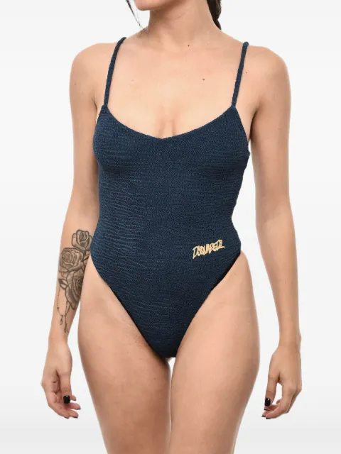 DSQUARED2 bañador con logo bordado y motivo de ondas