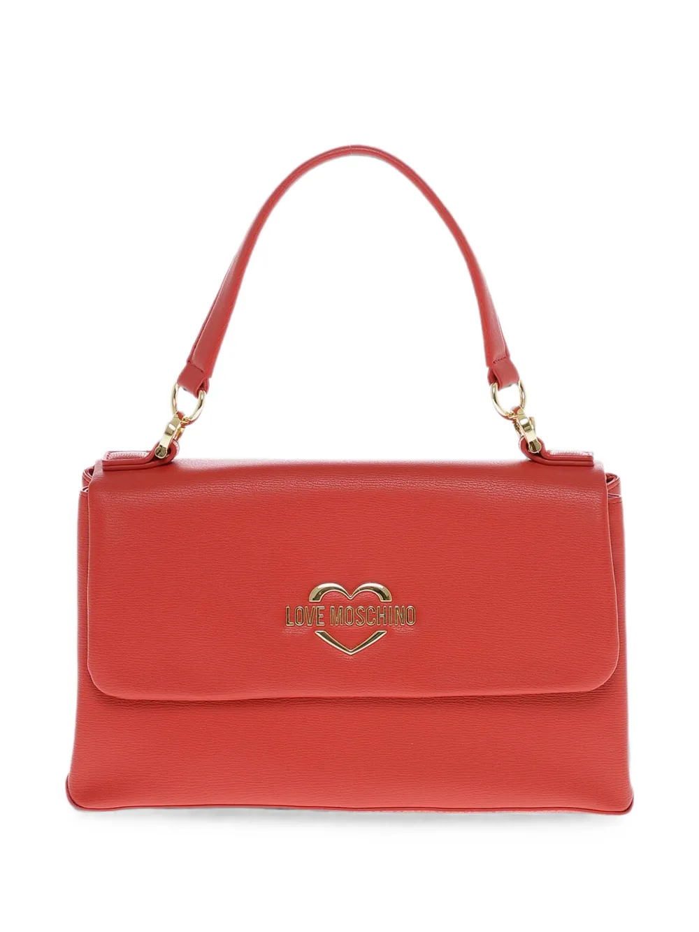 Love Moschino logo-plaque shoulder bag - Rot