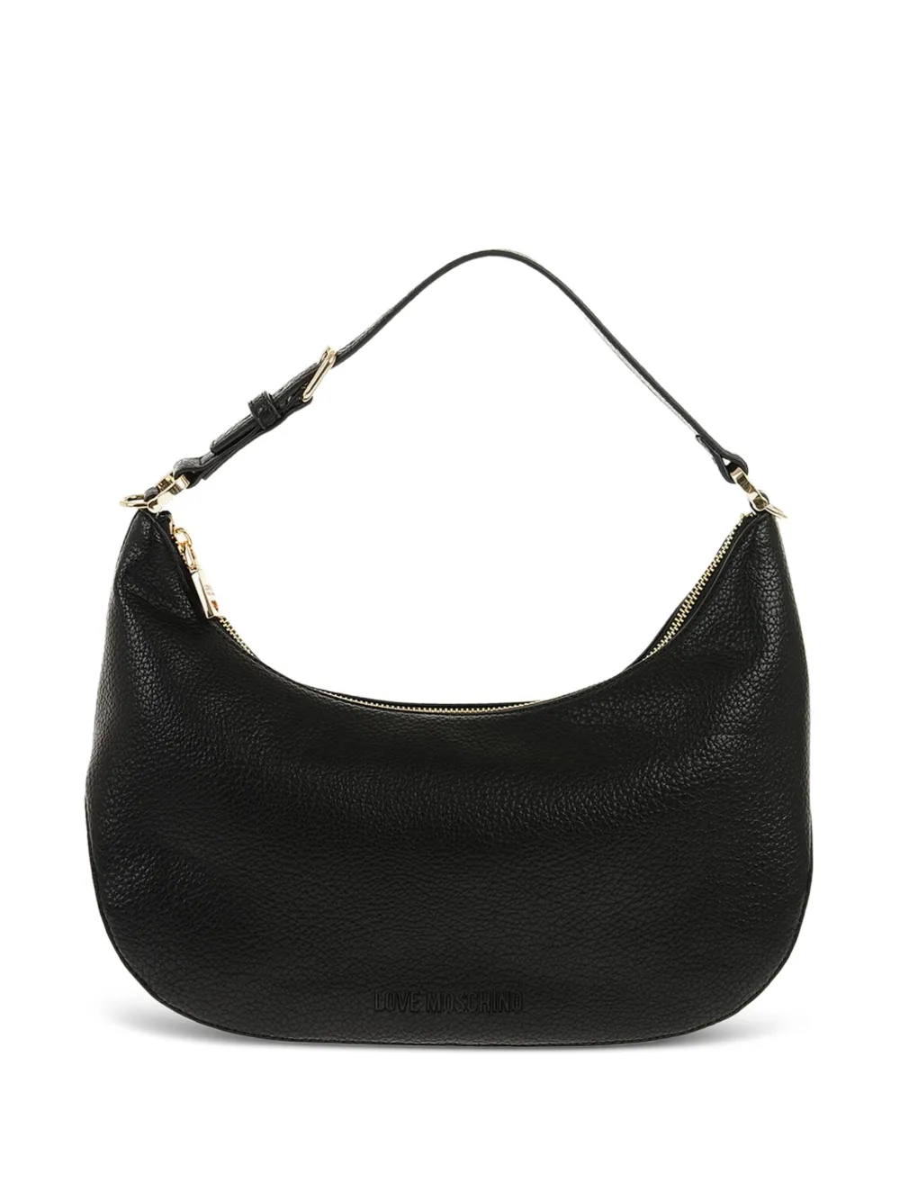 Moschino Hobo logo-lettering shoulder bag - Black