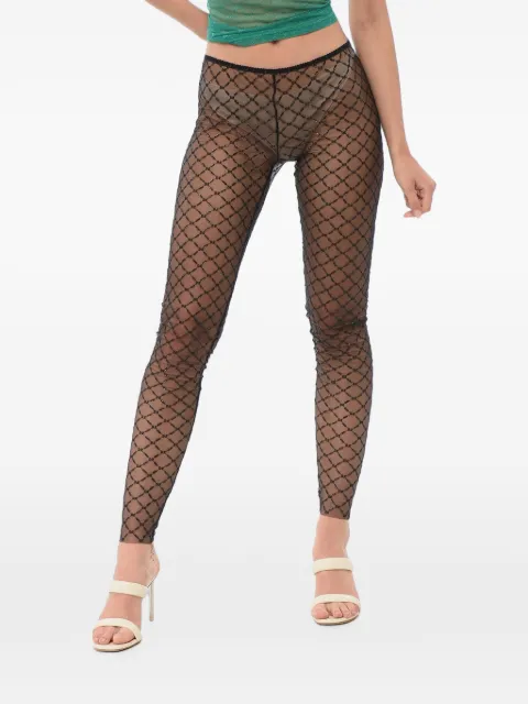 DSQUARED2 sequin-embroidered mesh tights