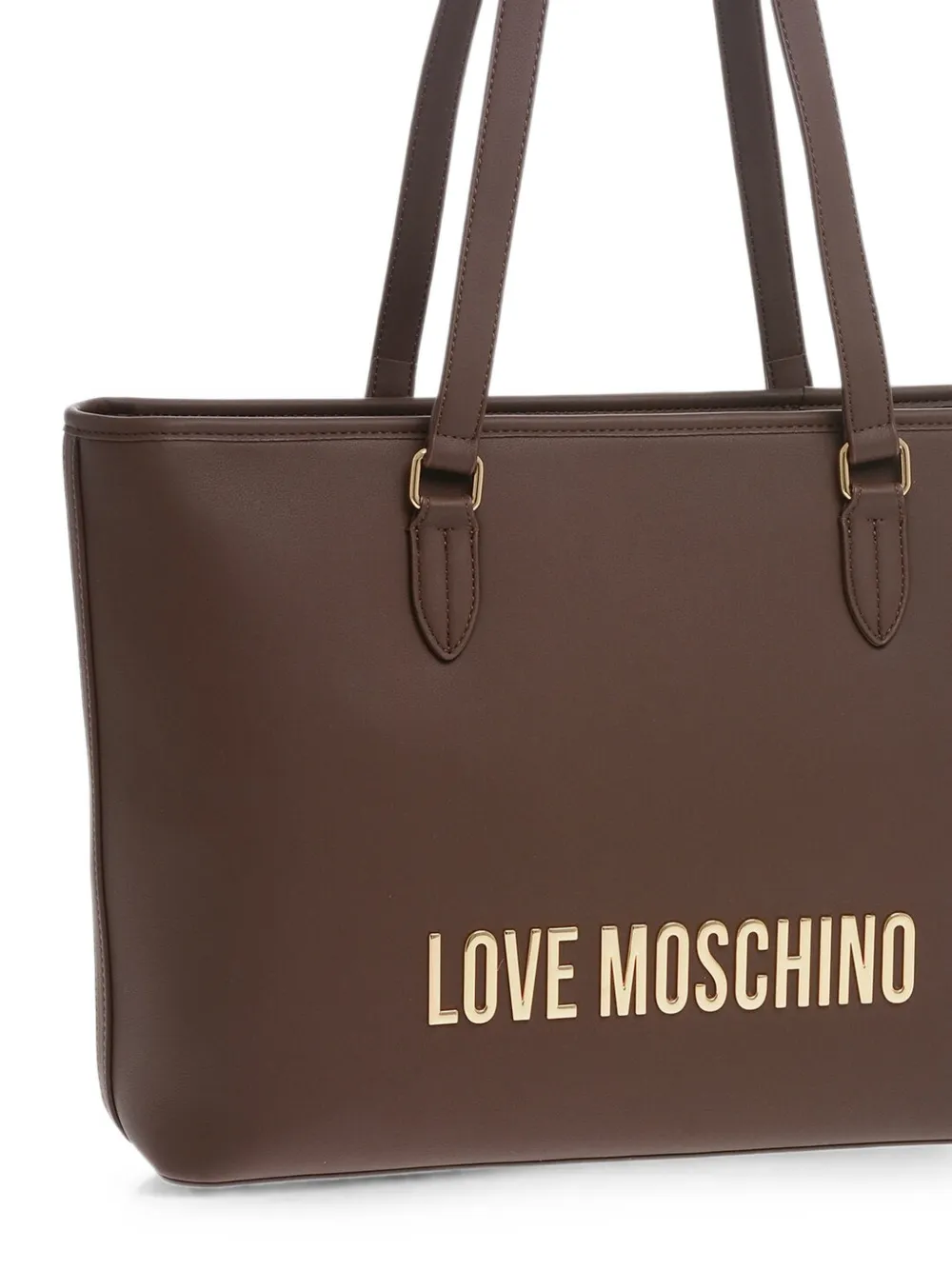 Love Moschino Shopper met logo Bruin
