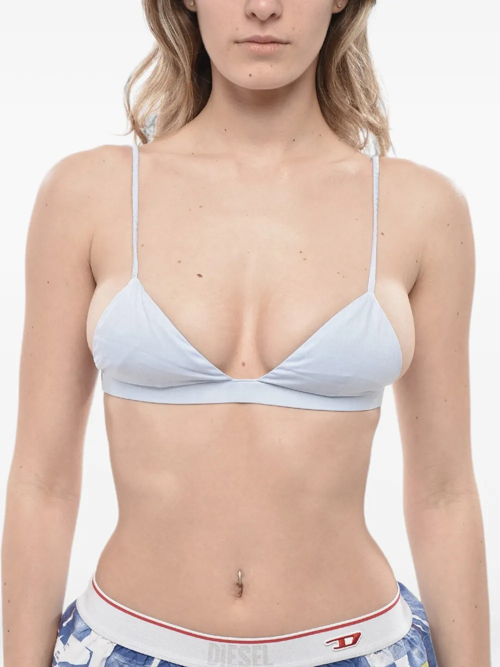 THE ANDAMANE triangle-cup elasticated-strap bra - Blau