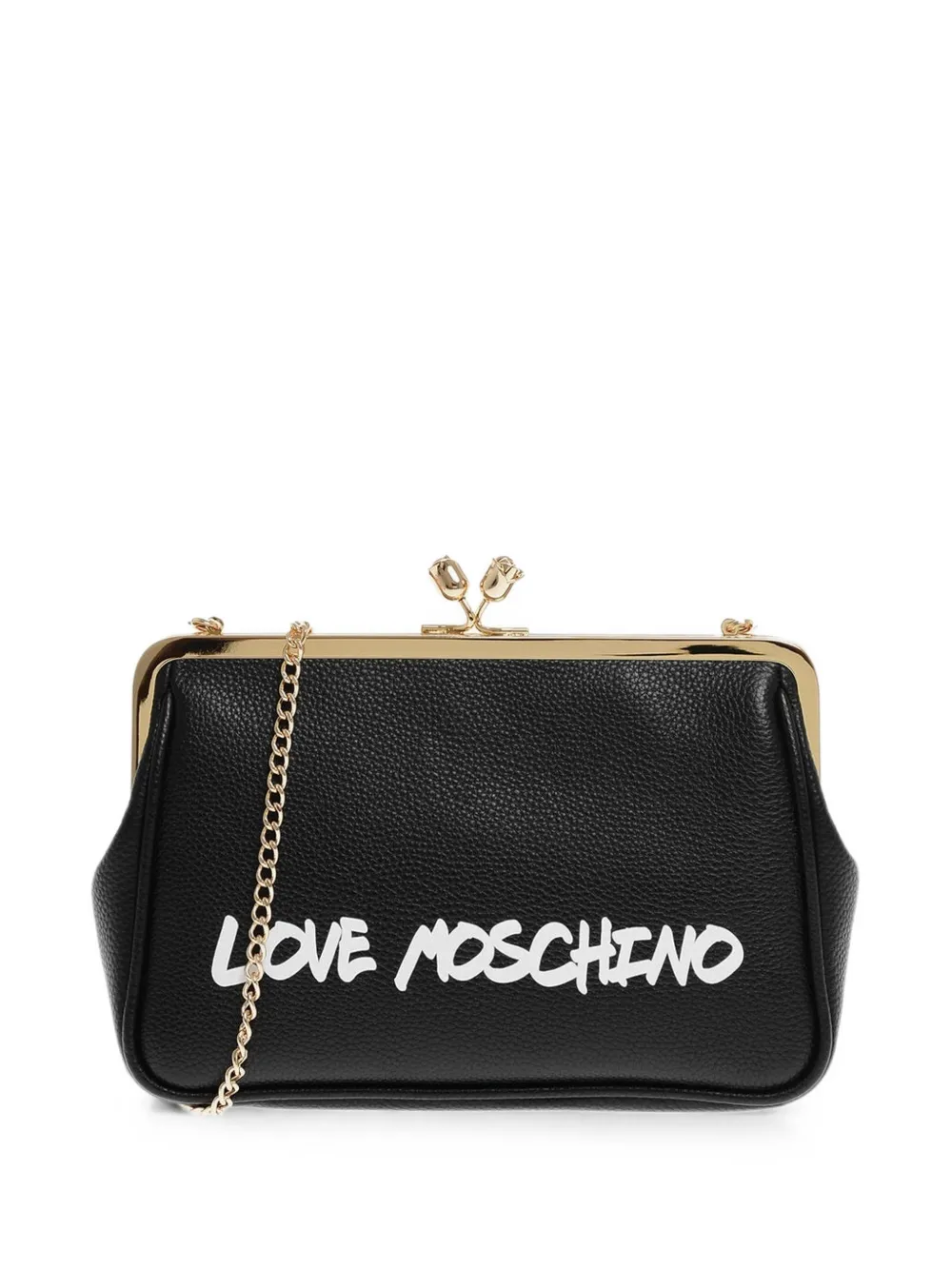 Moschino Love logo-print Love clutch bag - Schwarz